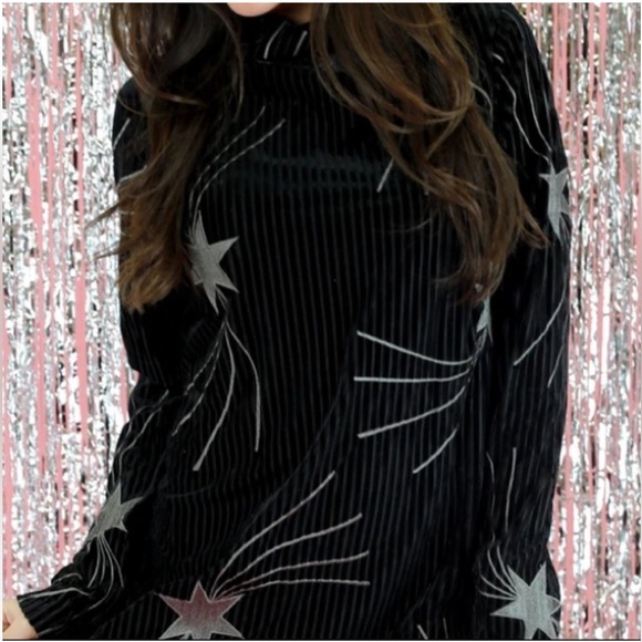 Judith March Onyx Starlet Black Velvet Dress Small - Picture 2 of 11